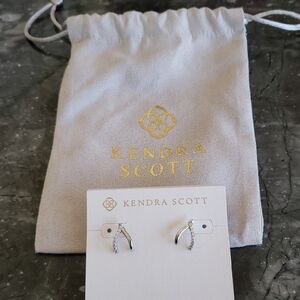 Kendra Scott Silver Wishbone Earrings